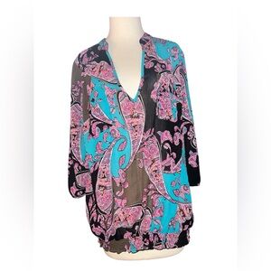 Lane Bryant Multicolor Paisley Blouse